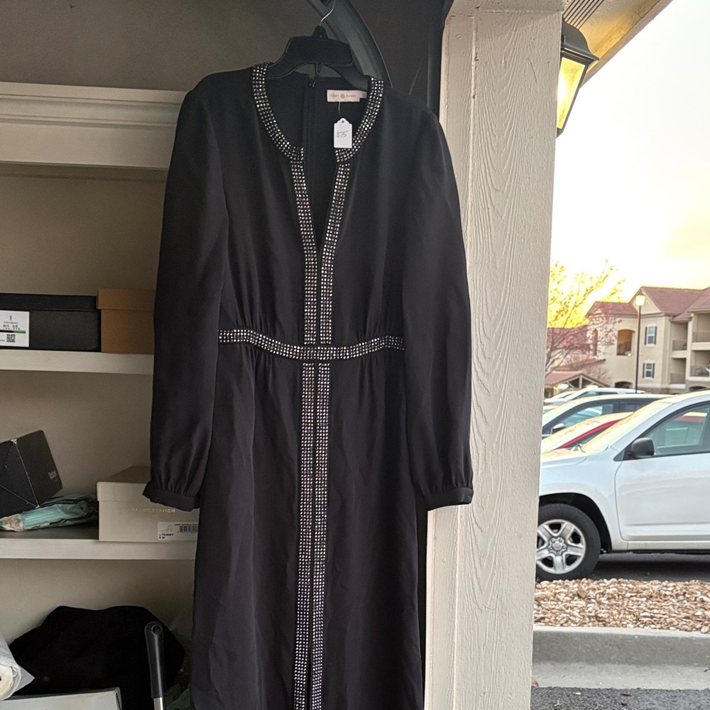 Tory Burch Black Dress with Silver Accents